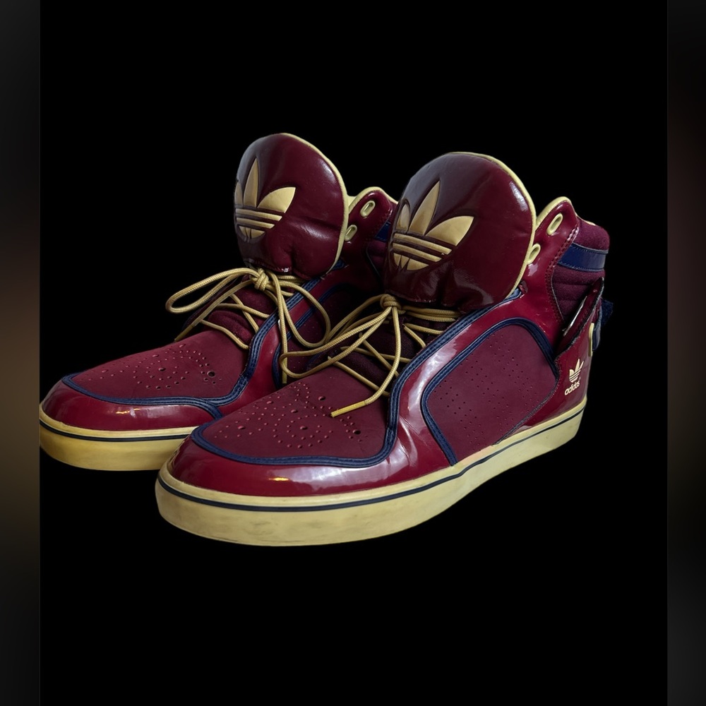Adidas Originals Retro Red Navy High top suede patent Men’s | 13 Collectible